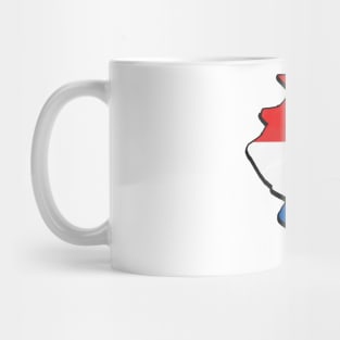 Red, White, and Blue Illinois Outline Mug